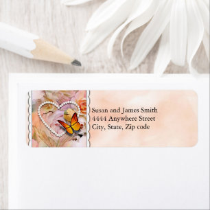 Herz Orange Rose Schmetterlinge Paar jeden Tag