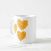 Herz Orange Tasse – Süße Zitrus-Kaffeetasse  (Vorderseite Links)