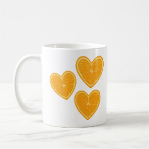 Herz Orange Tasse – Süße Zitrus-Kaffeetasse 