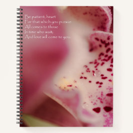 Herz - Orchideen Notizblock