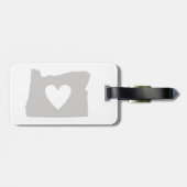 Herz-Oregon-Staats-Silhouette Gepäckanhänger (Rückseite horizontal)