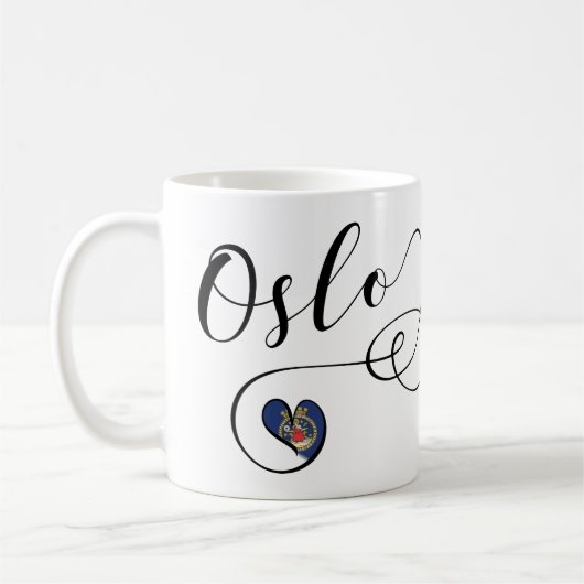 Herz Oslo Tasse, Norwegisch Kaffeetasse (Links)