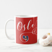 Herz Oslo Tasse, Norwegisch