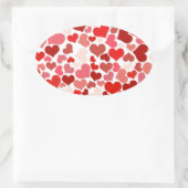 Herz Ovaler Aufkleber (Tasche)