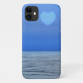 Herz Over Ocean Beach Art Phone Case (Rückseite)