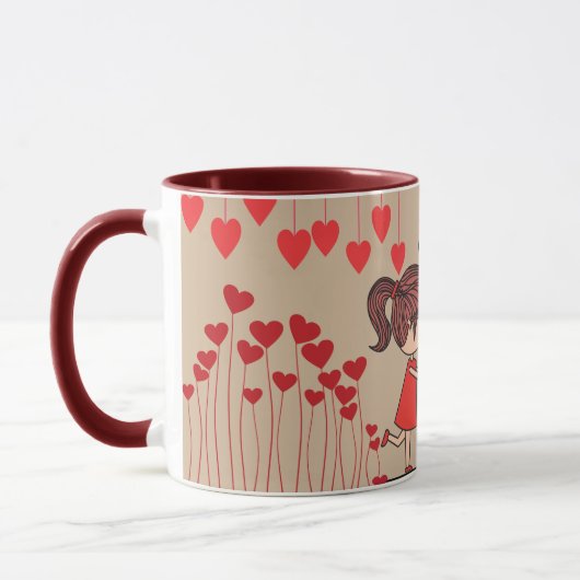 Herz + Paar Tasse - Romantisches Geschenk für Kaff (Links)