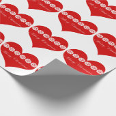Herz-Packpapier der frohen Weihnachten Geschenkpapier (Ecke)
