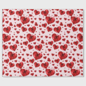 Herz-Packpapier Geschenkpapier (Flach)