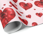 Herz-Packpapier Geschenkpapier (Rolleneckpunkt)
