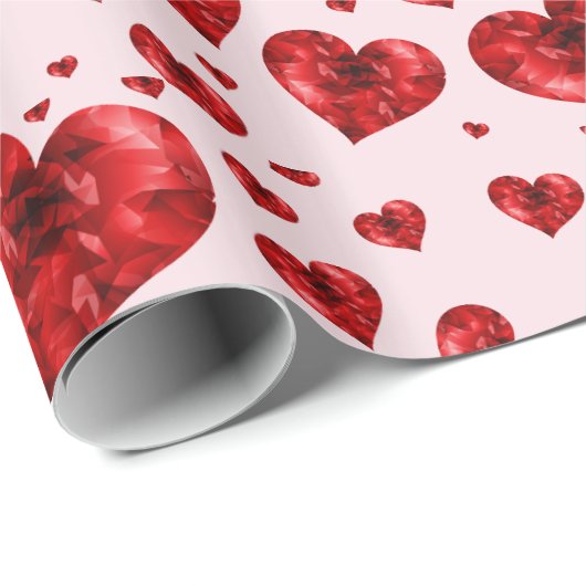 Herz-Packpapier Geschenkpapier (Rolleneckpunkt)