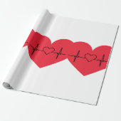 Herz Papier Geschenkpapier (Ungerollt)