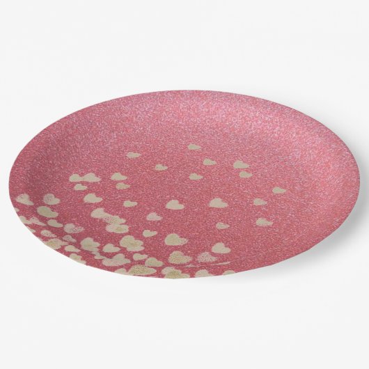 Herz Pappteller (Schrägansicht)