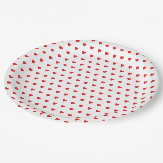 Herz Pappteller (Schrägansicht)