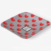 Herz Pappteller (Gewinkelt)