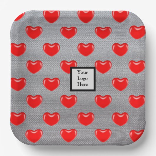 Herz Pappteller (Vorderseite)