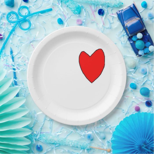 "Herz" Pappteller (Party)