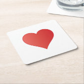 Herz Pappuntersetzer Rechteckiger Pappuntersetzer (angewinkelt)