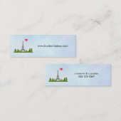 Herz Paris mit Eiffelturm Mini Visitenkarte (Vorne/Hinten)