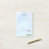 Herz Paris mit Eiffelturm Post-it Klebezettel (Auf Schreibtisch)