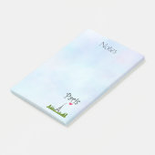 Herz Paris mit Eiffelturm Post-it Klebezettel (angewinkelt)