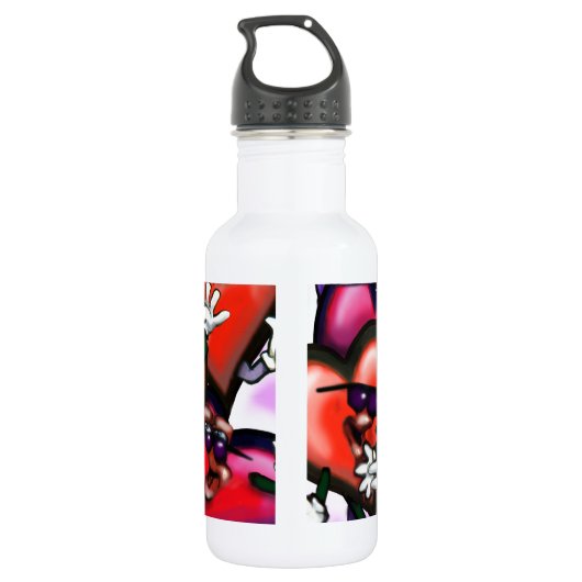 Herz-Party Trinkflasche (Rückseite)