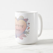 Herz Pastell Illustration Kaffeetasse (VorderseiteRechts)