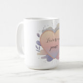 Herz Pastell Illustration Kaffeetasse (Vorderseite Links)