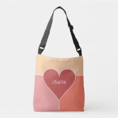 Herz Pattern individuelle Name Taschen (Vorderseite)