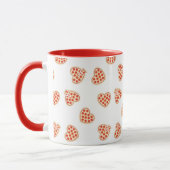 Herz Pepperoni Pizza Pattern Tasse (Links)