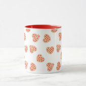 Herz Pepperoni Pizza Pattern Tasse (Zentrum)
