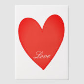 Herz Pergament Einladungen (Vorderseite)