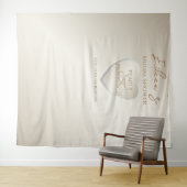 Herz Perlen Prosecco Brautparty Chic Hintergrund Wandteppich (Beispiel (Horizontal))