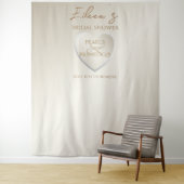 Herz Perlen Prosecco Brautparty Chic Hintergrund Wandteppich (Beispiel)