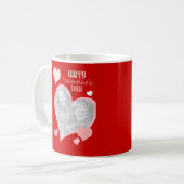 Herz-personalisierte Foto-Tasse Kaffeetasse (Vorderseite Links)
