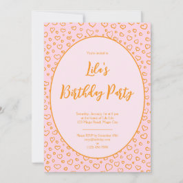 Herz Personalisierte Party Einladung