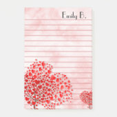 Herz-personalisiertes gezeichnet post-it klebezettel (Vorderseite)