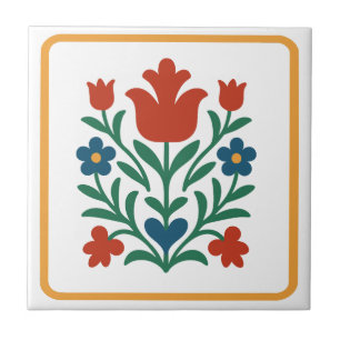 Herz & Petal Blorale Kunst Fliese