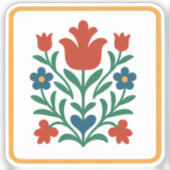 Herz & Petal Blumenvolk Party Aufkleber (Vorderseite)