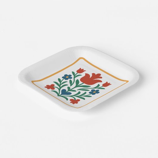 Herz & Petal Blumenvolk Party Pappteller (Gewinkelt)