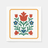 Herz & Petal Blumenvolk Party Serviette (Vorderseite)