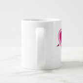 Herz & Pfeil-Himbeere Jumbo-Tasse (Rückseite)