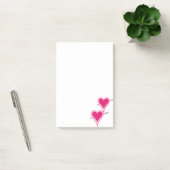 Herz & Pfeil-Himbeere Post-it Klebezettel (Büro)