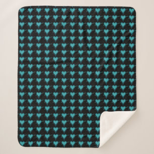 Herz & Pfeil - Navy Aquamarin Sherpadecke