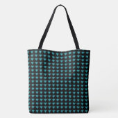 Herz & Pfeil - Navy Aquamarin Tasche (Rückseite)