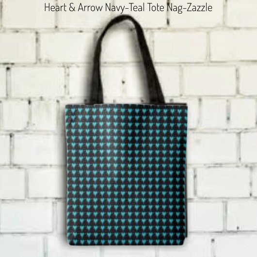 Herz & Pfeil - Navy Aquamarin Tasche