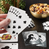 Herz Pferde V (silberne Linien) Spielkarten (In Situ)