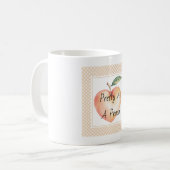 Herz Pfirsich Frucht Rahmen Kaffeetasse (Vorderseite Links)