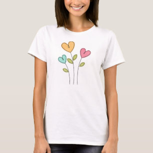 Herz-Pflanze-Tee-Shirt T-Shirt
