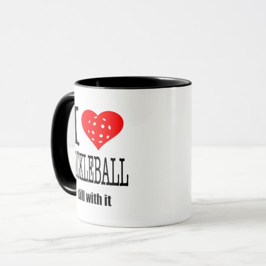 Herz Pickleball Dill des Tasse (Vorderseite Links)
