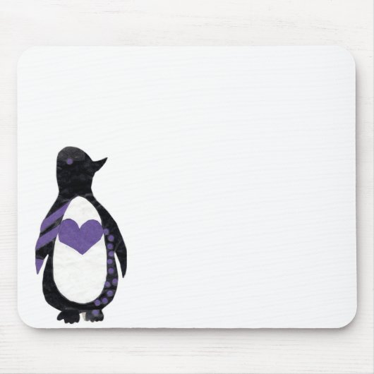 Herz-Pinguin Mousepad (Vorne)
